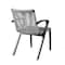 Armen Living Nabila Outdoor Dark Eucalyptus Wood and Gray Rope Dining Chairs, PK2 840254333420 - alternate 2
